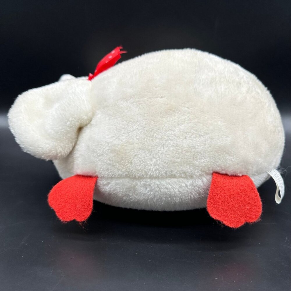 Vintage White Plush Mouse Toy Stuffed Animal Walmart Exclusive 1980s Retro Red - Picture 3 of 10
